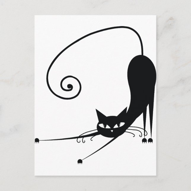 Black Cat Postcard (Front)