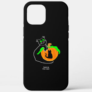 Black Cat Pumpkin Apple iPhone 12 Pro Max Case
