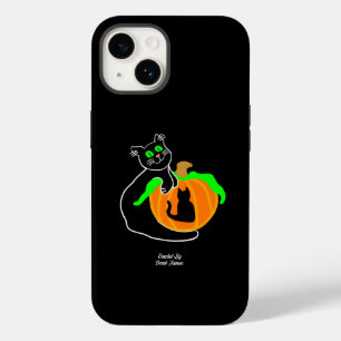 Black Cat Pumpkin Apple iPhone 14 Case