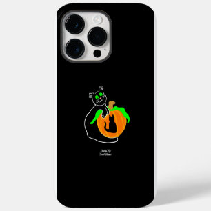 Black Cat Pumpkin Apple iPhone 14 Pro Max Case