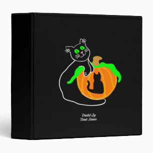 Black Cat Pumpkin Folder Binder