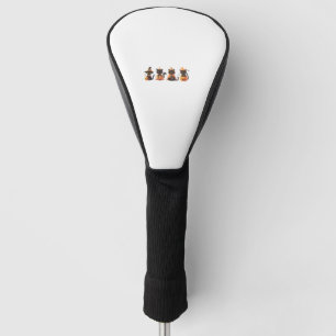 Black Cat Pumpkin  Golf Head Cover
