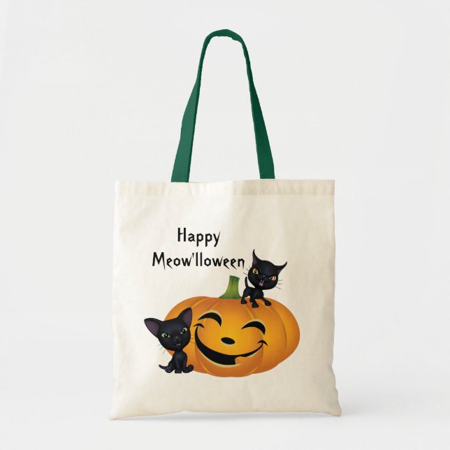 Black Cat Pumpkin Halloween  Bag (Front)