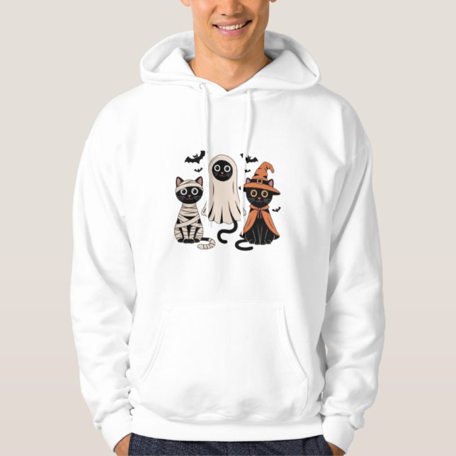 Black Cat Pumpkin Hoodie (Front)