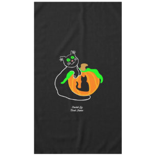 Black Cat Pumpkin Tablecloth