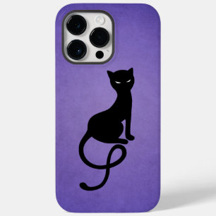 Black Cat Purple Elegant Evil Kitty Case-Mate iPhone 14 Pro Max Case