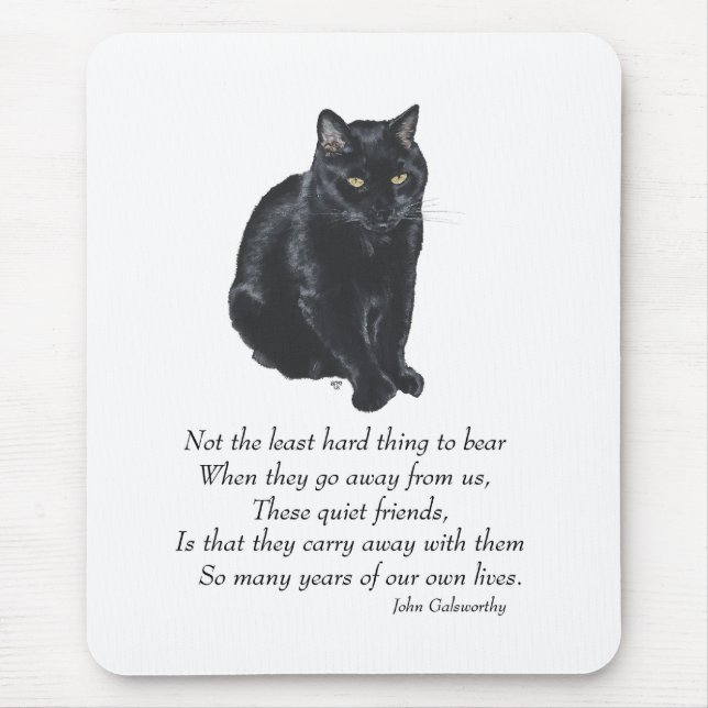 Black Cat Rainbow Bridge Mouse Pad (Front)