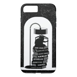 Black Cat Reading Shakespeare Plays Case-Mate iPhone Case