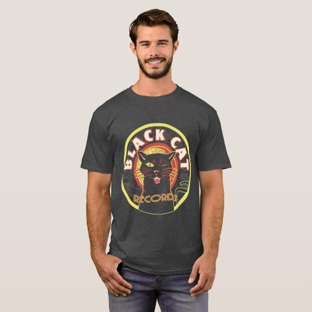 Black Cat Records Bold Label Tee – Retro (Unisex) (Front Full)