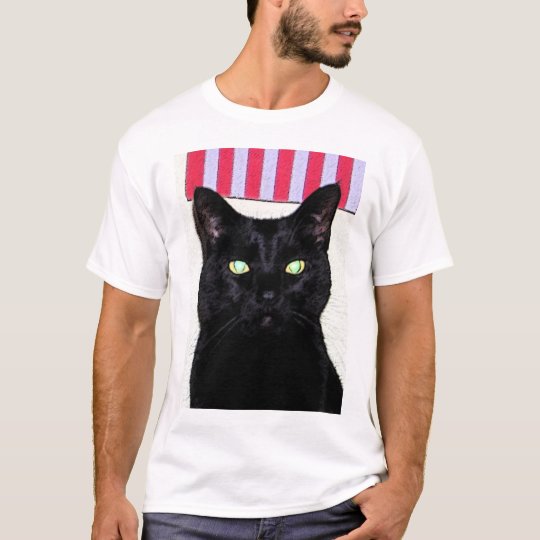 Black Cat / Red White Blue T-Shirt
