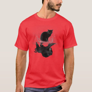 Black Cat Reflection Funny Cat Lover Cat Mom, Cat T-Shirt