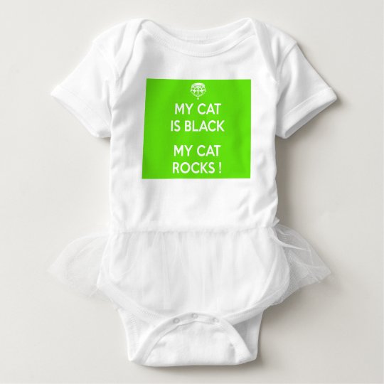 Black cat rocks baby bodysuit
