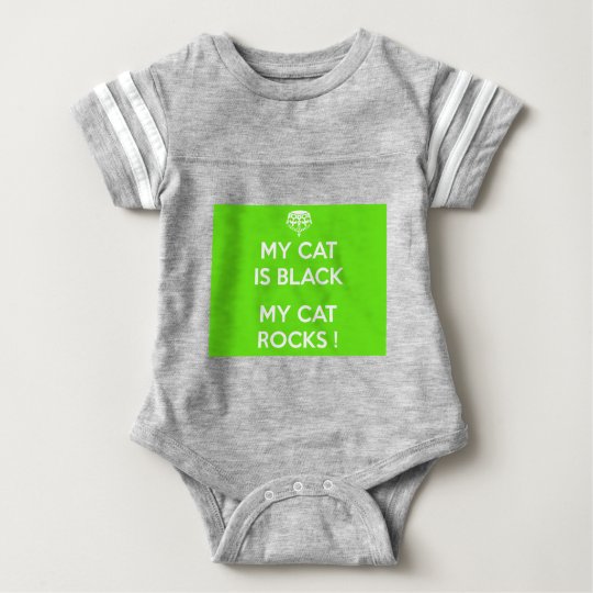 Black cat rocks baby bodysuit