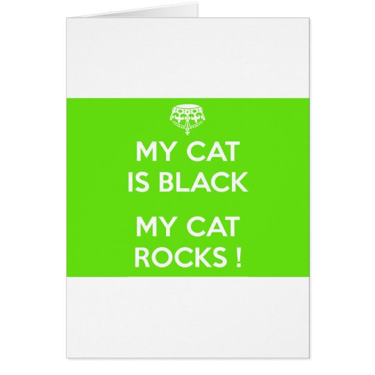 Black cat rocks card