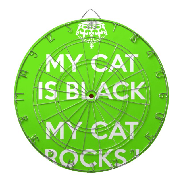 Black cat rocks dartboard (Front)