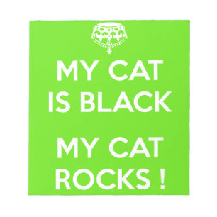 Black cat rocks notepad