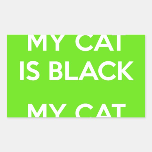 Black cat rocks sticker (Front)