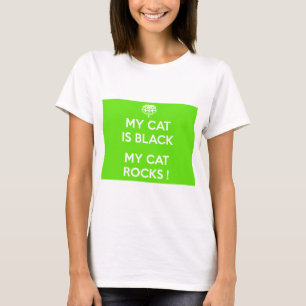 Black cat rocks T-Shirt