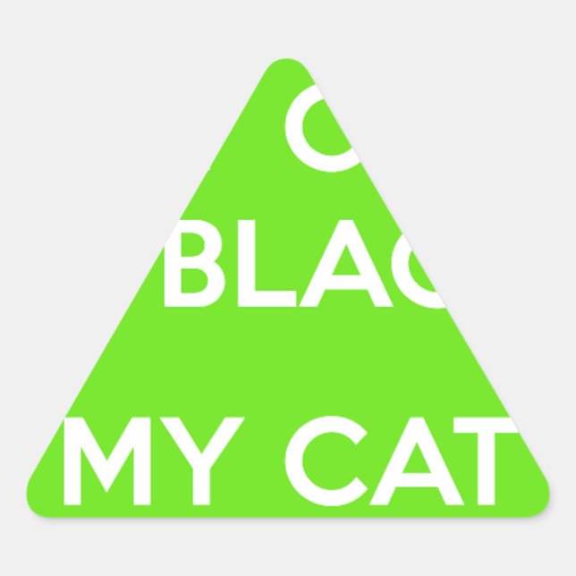 Black cat rocks triangle sticker (Front)