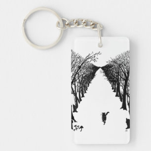 Black cat, Rudyard Kipling Keychain