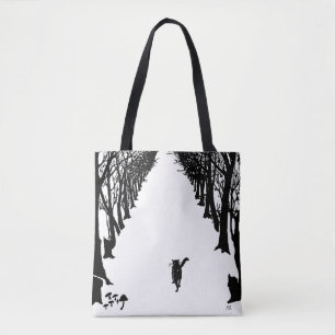 Black cat, Rudyard Kipling Tote Bag