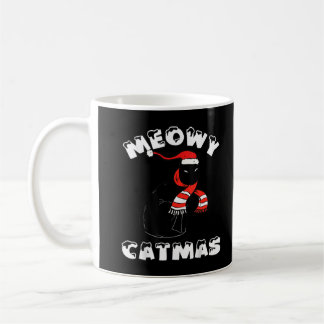 Black Cat Sarcastic Merry Christmas  Coffee Mug