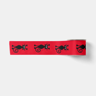 Black cat satin ribbon