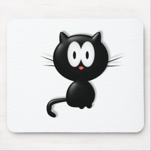 Black Cat Scardy Cat Halloween Gift Mouse Pad