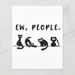 Black cat shirt funny womens ew people meowy cat l