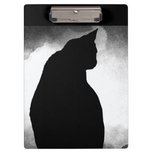 Black Cat Silhouette Clipboard