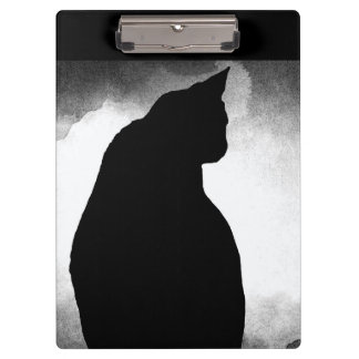 Black Cat Silhouette Clipboard