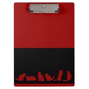 Black Cat silhouette Clipboard