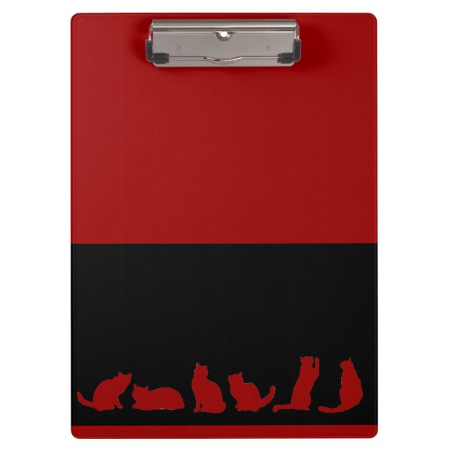 Black Cat silhouette Clipboard (Front)
