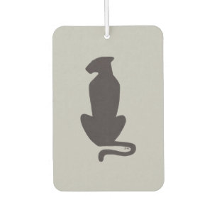 Black Cat Silhouette grey car air freshener
