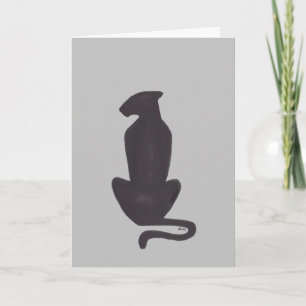Black Cat Silhouette gris cool carte chats