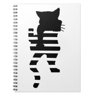 Black Cat Silhouette  Notebook