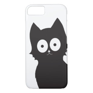 Black Cat Silhouette on White Background Case-Mate iPhone Case