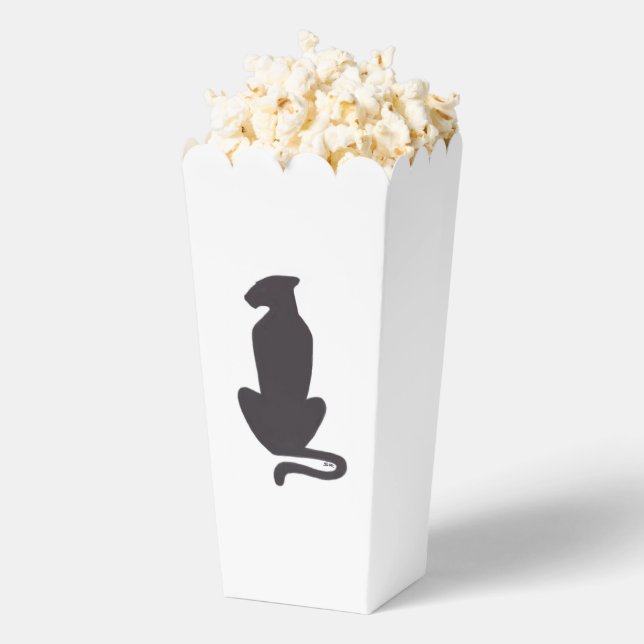 Black Cat Silhouette white popcorn boxes (Popped)
