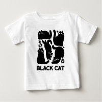 Black Cat Silhouettes - Cute Feline Design