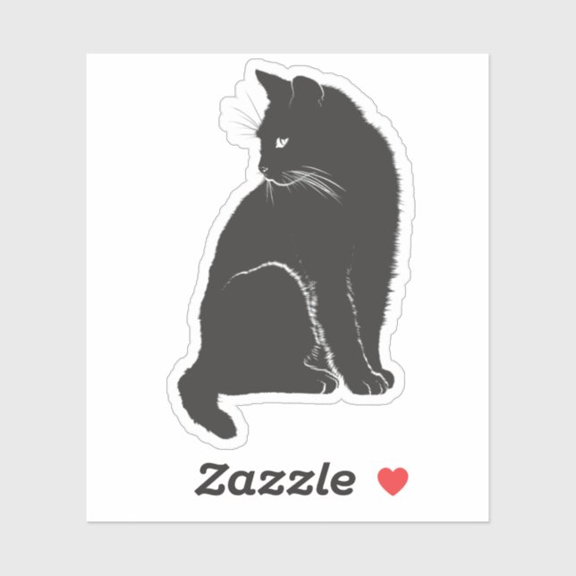 Black Cat Sitting (Sheet)