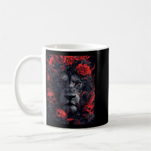 Black Cat Skull Collage Lion Halloween Men Women Coffee Mug