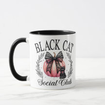 Black Cat Social Club Halloween Mug