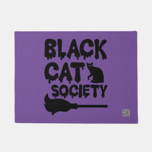 Black Cat Society Doormat