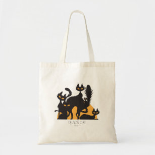 Black Cat Society Halloween Tote Bag