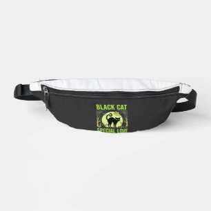 Black Cat Special Love Halloween Graphic Fanny Pack