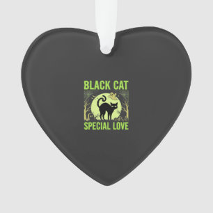 Black Cat Special Love Halloween Graphic Ornament