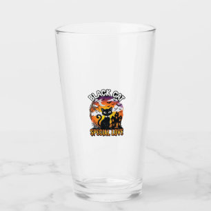 Black Cat Special Love Halloween Haunted House Bat Glass
