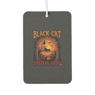 Black Cat Special Love Halloween Moon Witch Pumpki Air Freshener