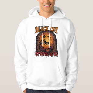 Black Cat Special Love Halloween Moon Witch Pumpki Hoodie