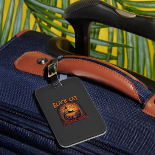 Black Cat Special Love Halloween Moon Witch Pumpki Luggage Tag